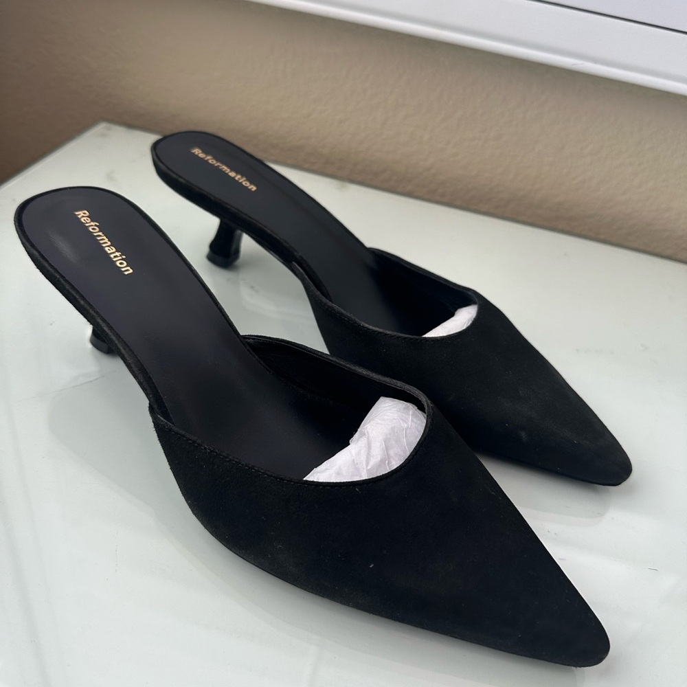 Reformation Wilda Kitten Mule
